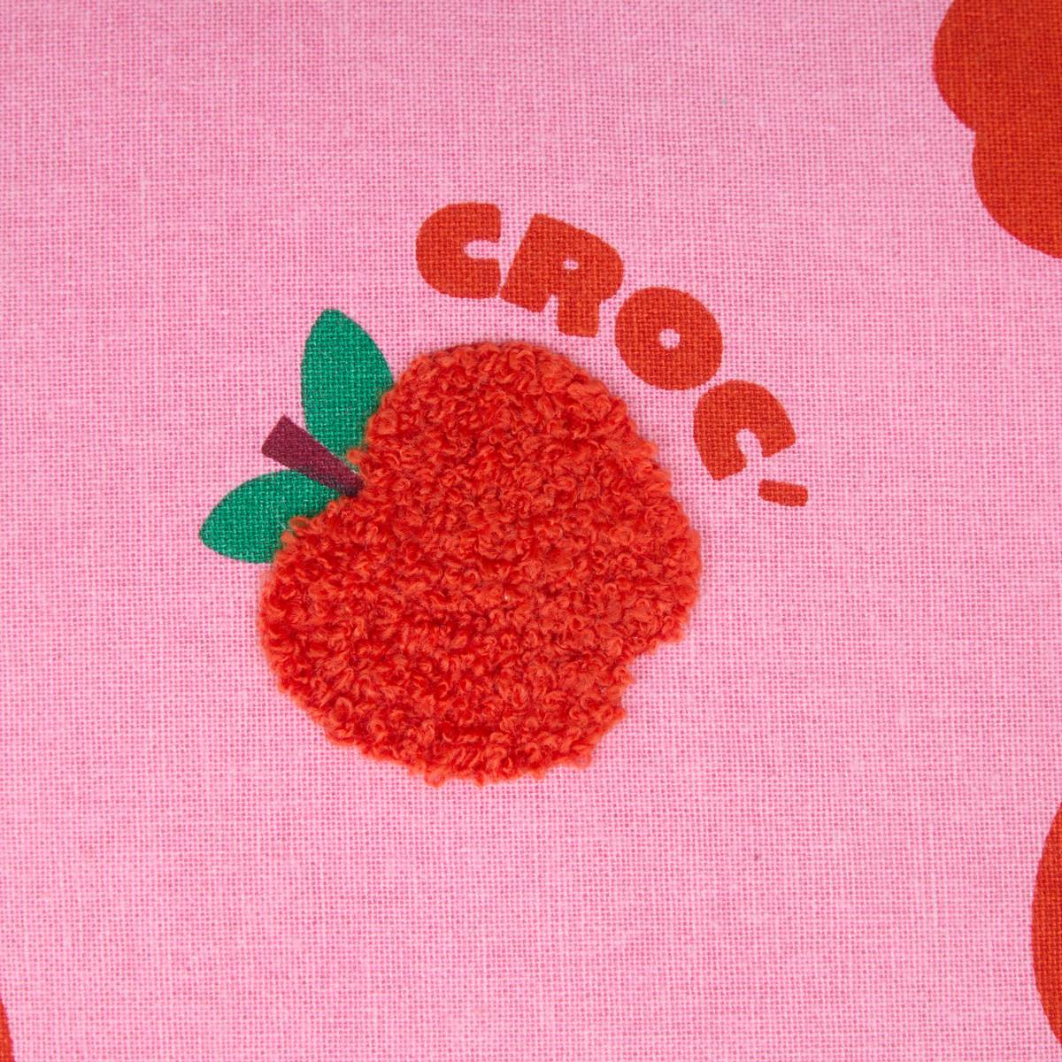 Cojín tuftado “Manzana de caramelo” 40×40 cm