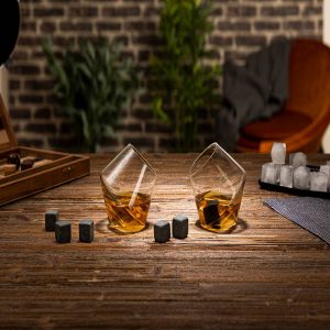 Estuche de 2 vasos de whisky con piedras “Whisky”