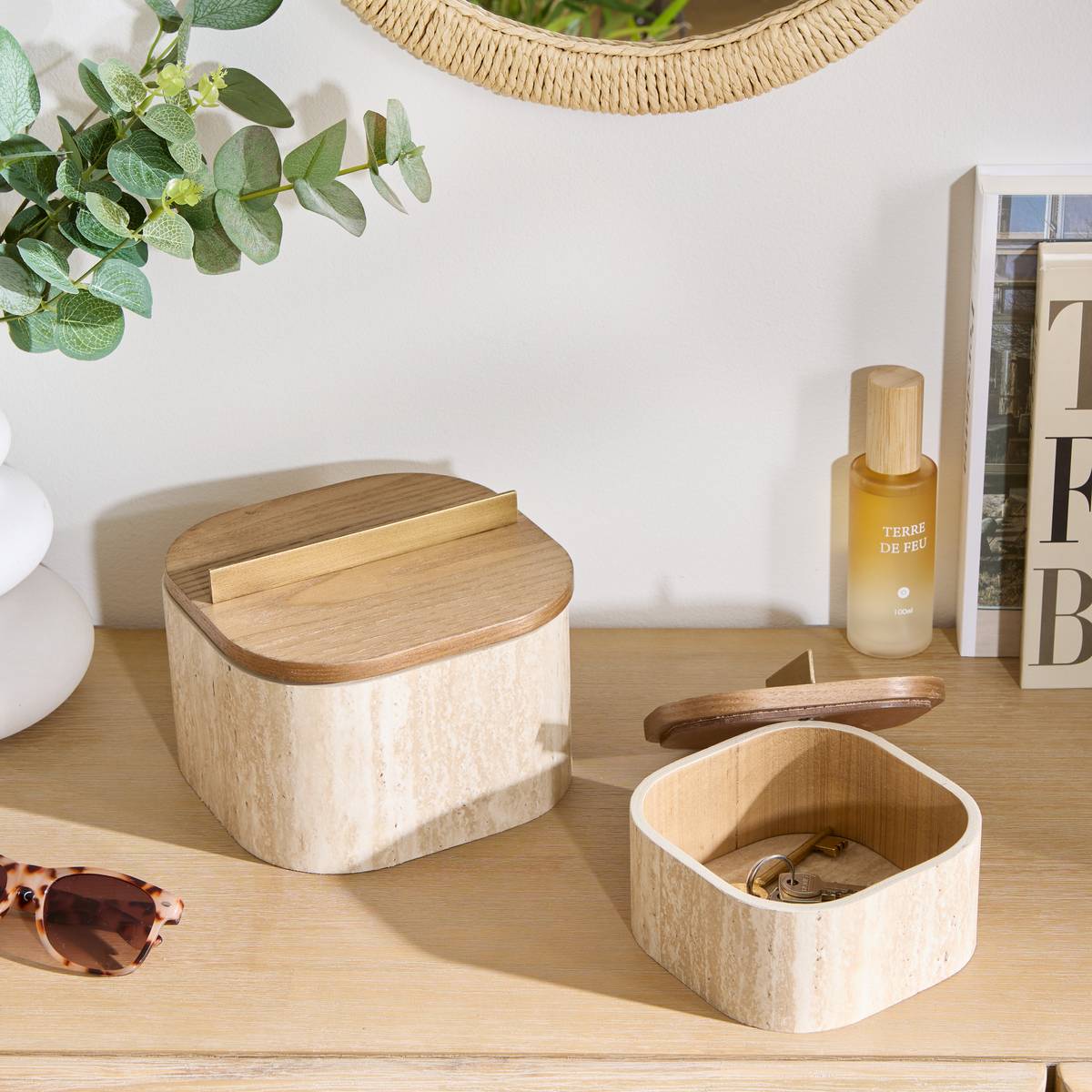 Juego de 2 cajas decorativas “Anaya”