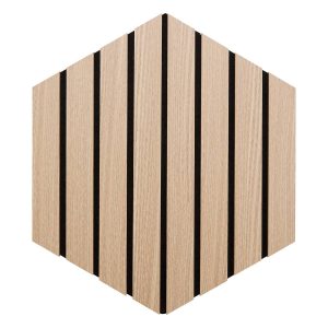 Juego de 3 paneles decorativos de listones de madera Colva