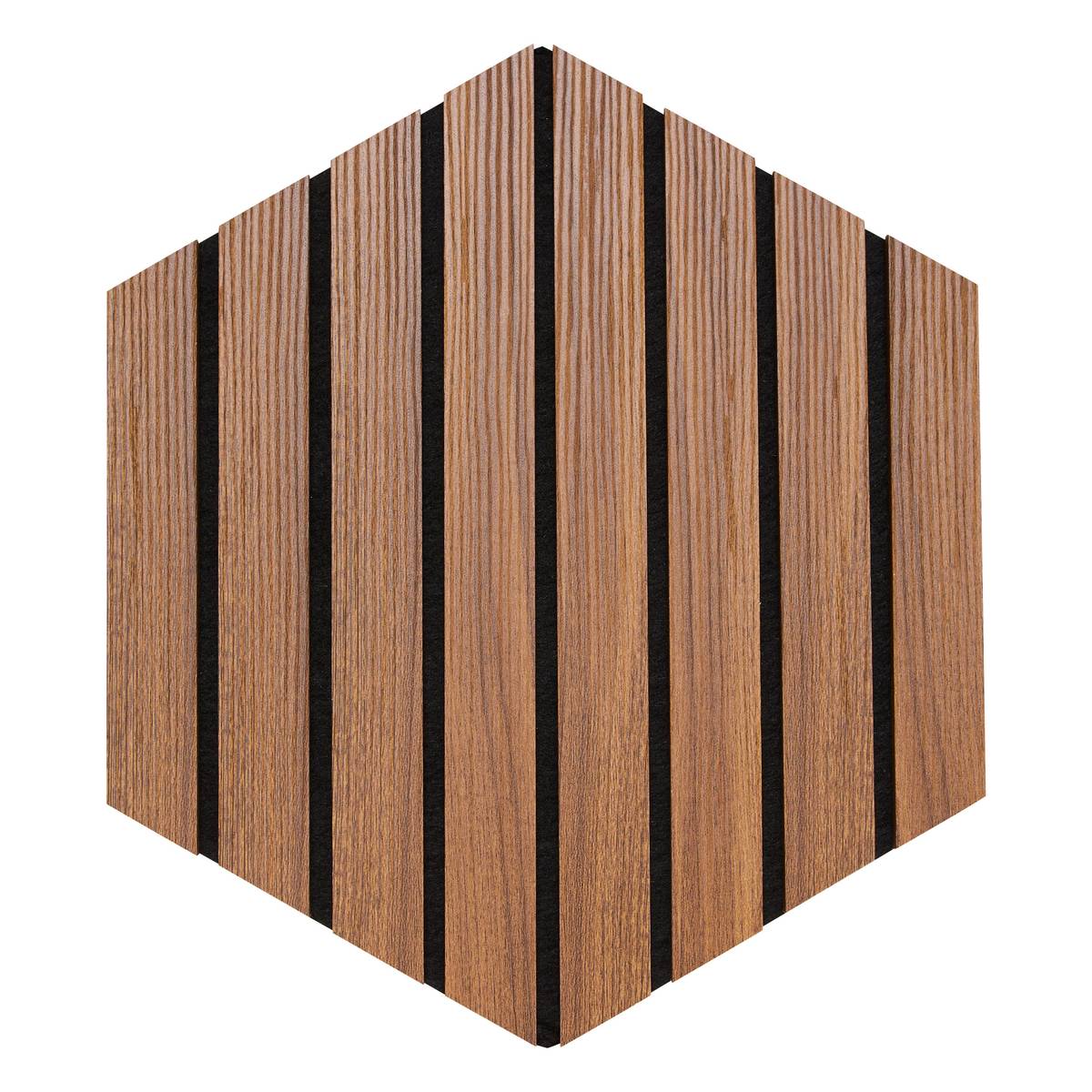 Juego de 3 paneles decorativos de listones de madera Colva
