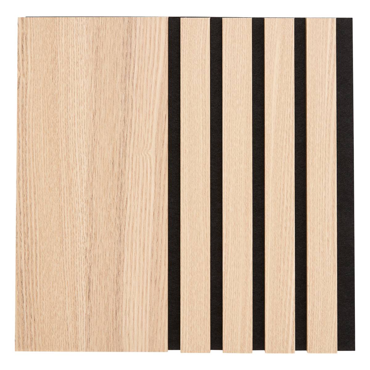 Juego de 3 paneles decorativos de listones de madera Colva