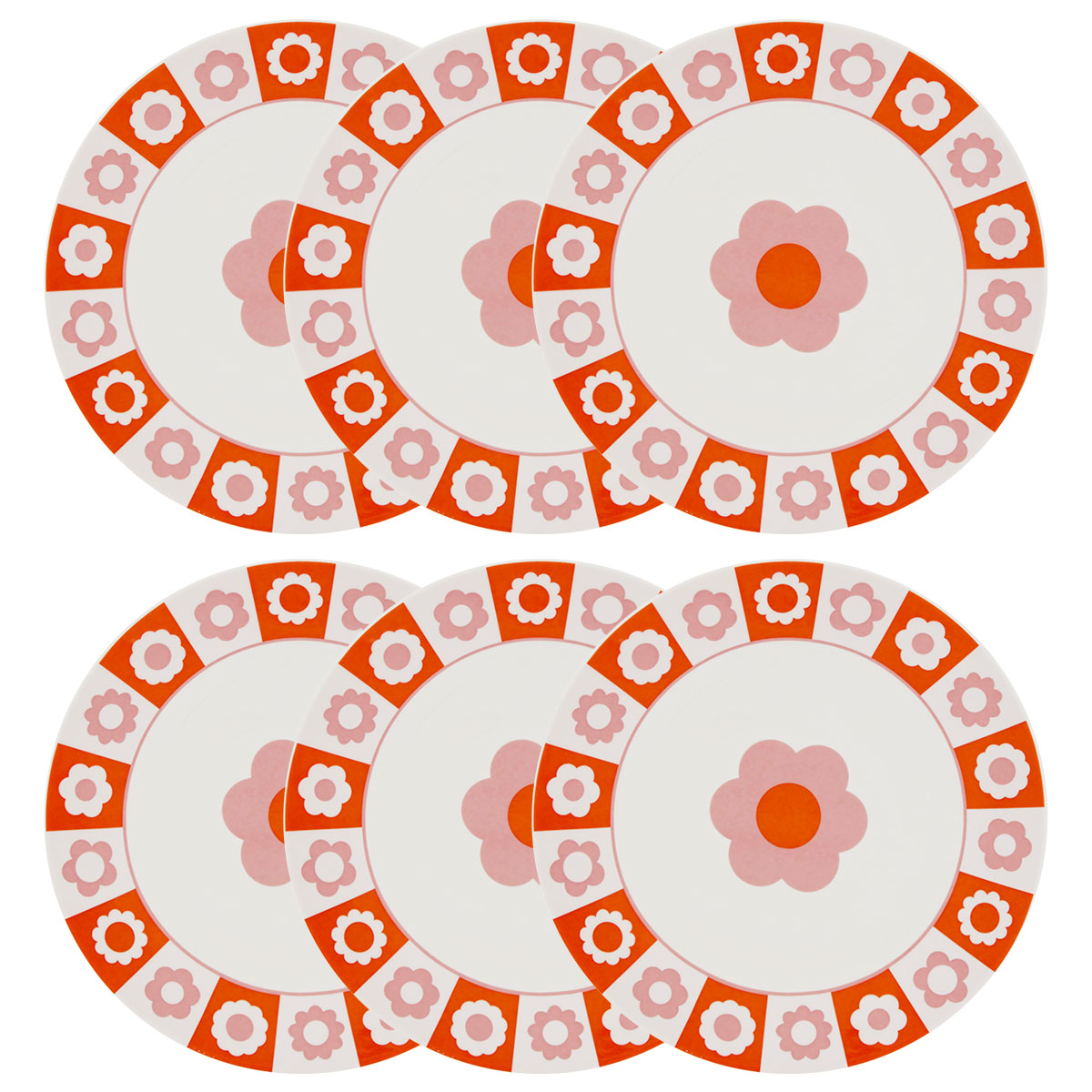 Juego de 6 platos de postre “Bloomorama”
