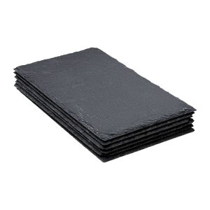 Juego de 6 platos de presentación “Pizarra”
