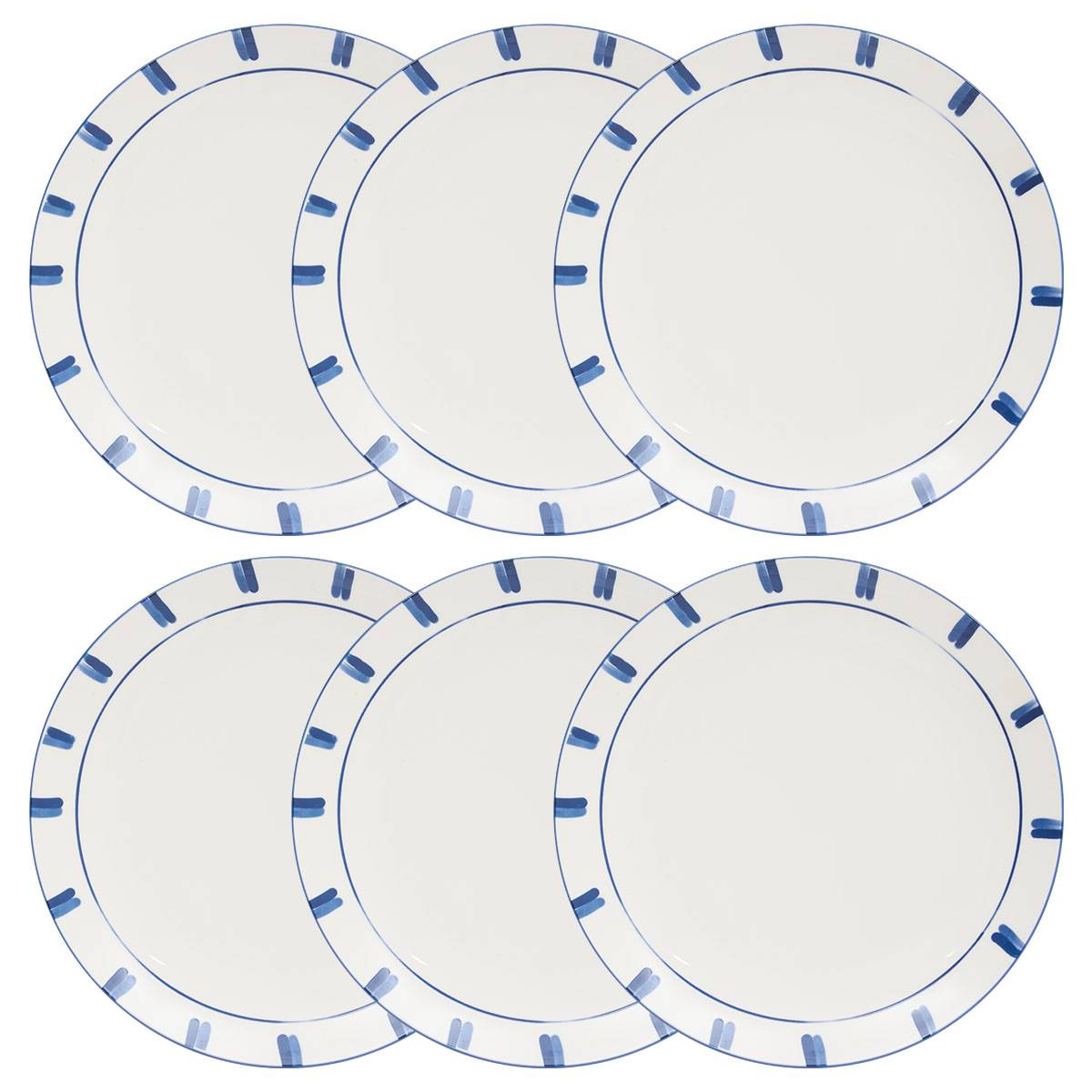 Juego de 6 platos llanos “Oceania”