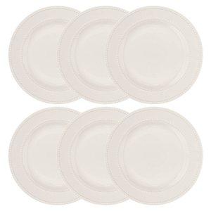 Juego de 6 platos llanos “Perle”