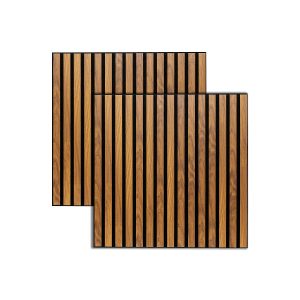Lote de 2 paneles decorativos de listones de madera Colva