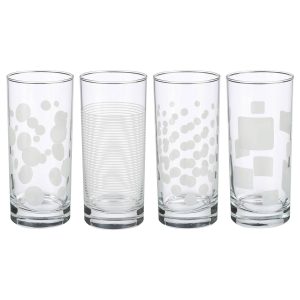 Lote de 4 vasos altos “Toni’Eau”