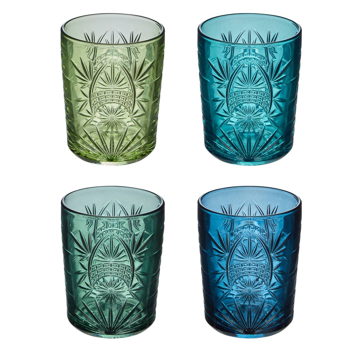 Lote de 4 vasos bajos “Ayla”
