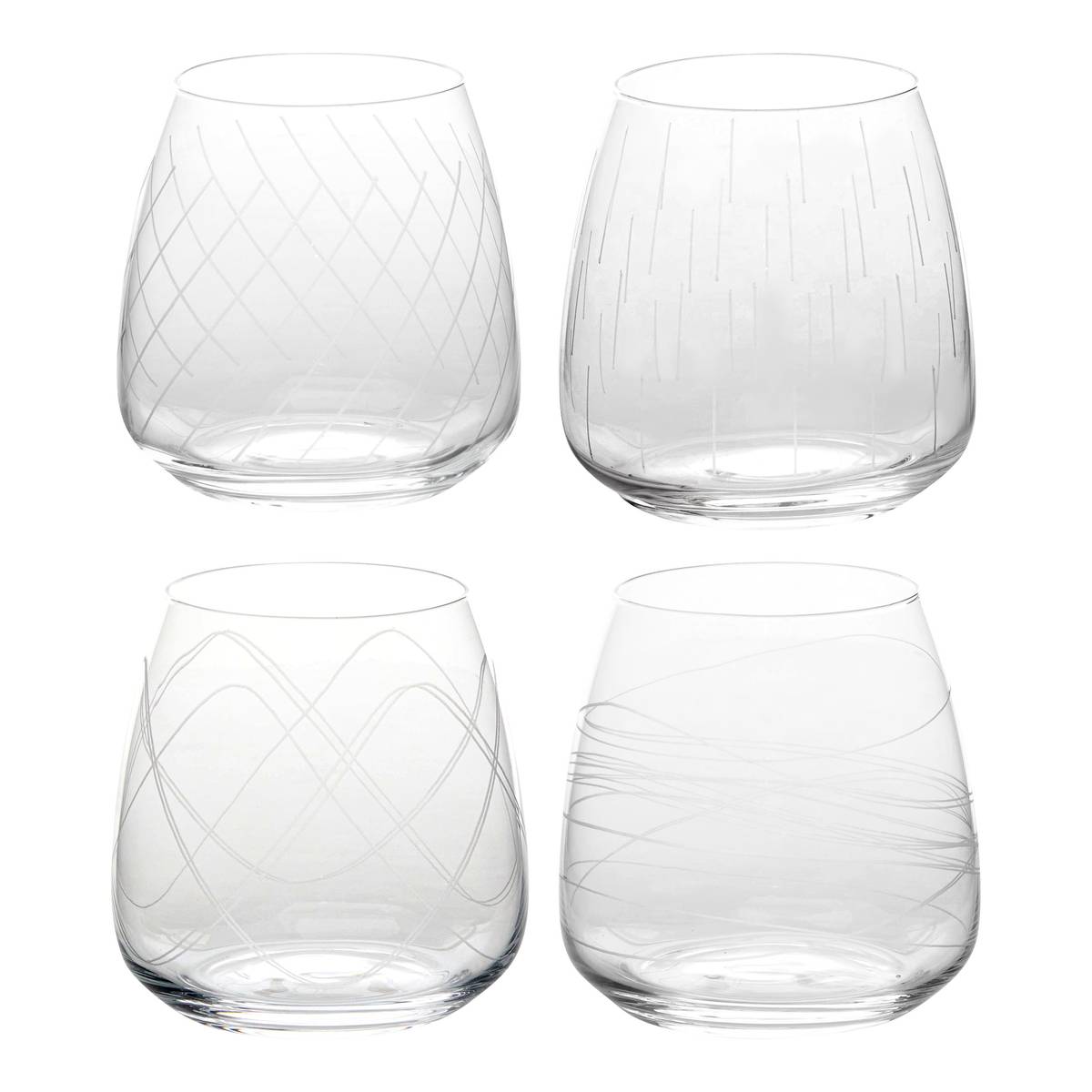 Lote de 4 vasos bajos “Talia”