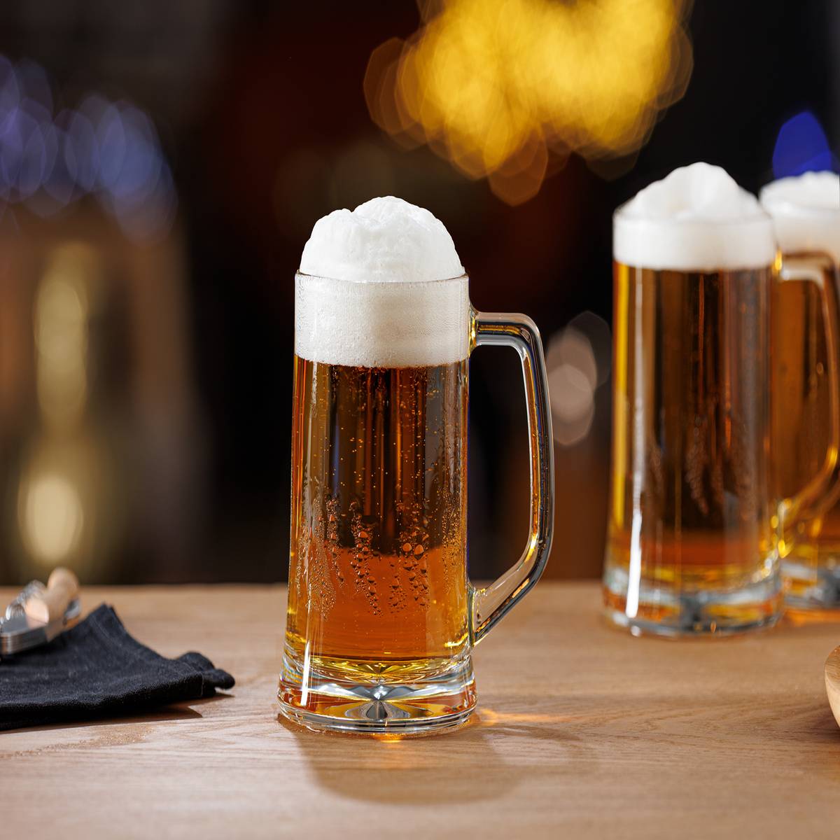 Lote de 4 vasos de cerveza “Biere”