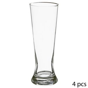 Lote de 4 vasos de cerveza “Biere”