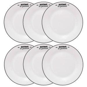 Lote de 6 platos de postre “Bistrot”