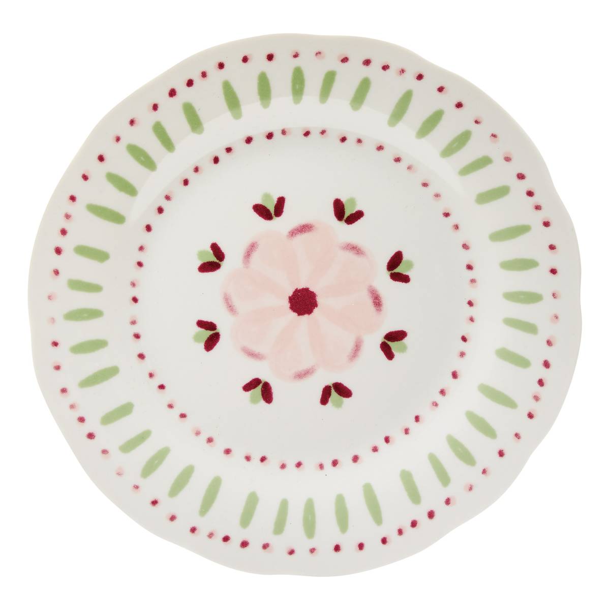 Lote de 6 platos de postre “Fleur De Rose”
