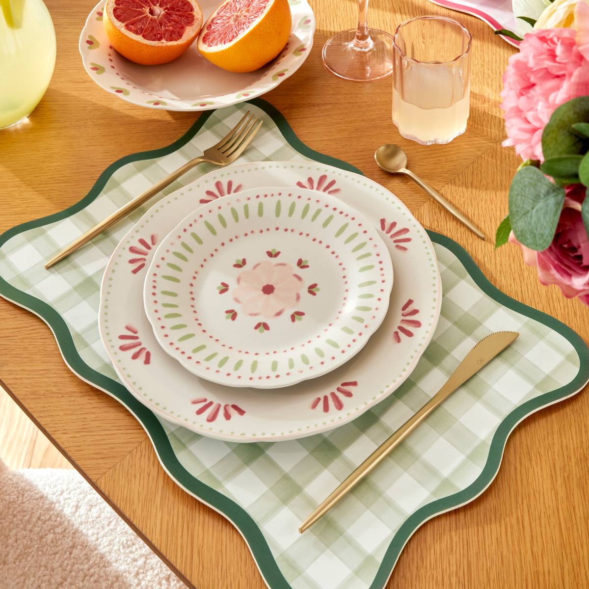 Lote de 6 platos de postre “Fleur De Rose”