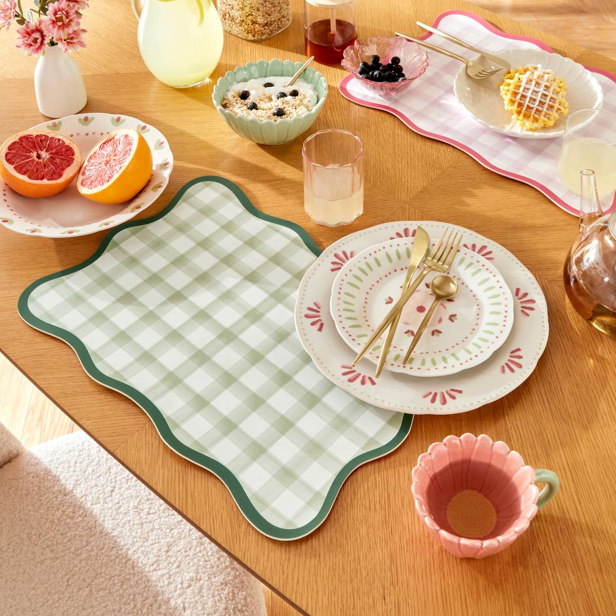 Lote de 6 platos de postre “Fleur De Rose”