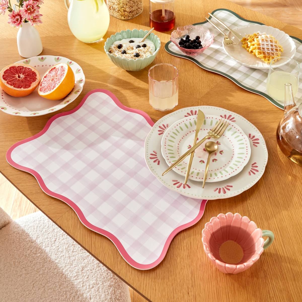 Lote de 6 platos de postre “Fleur De Rose”
