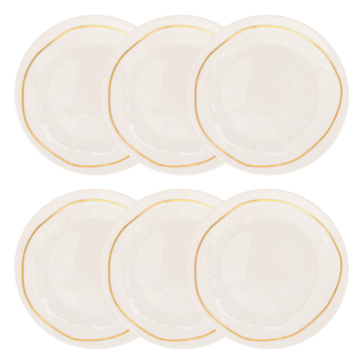 Lote de 6 platos de postre “Selena”