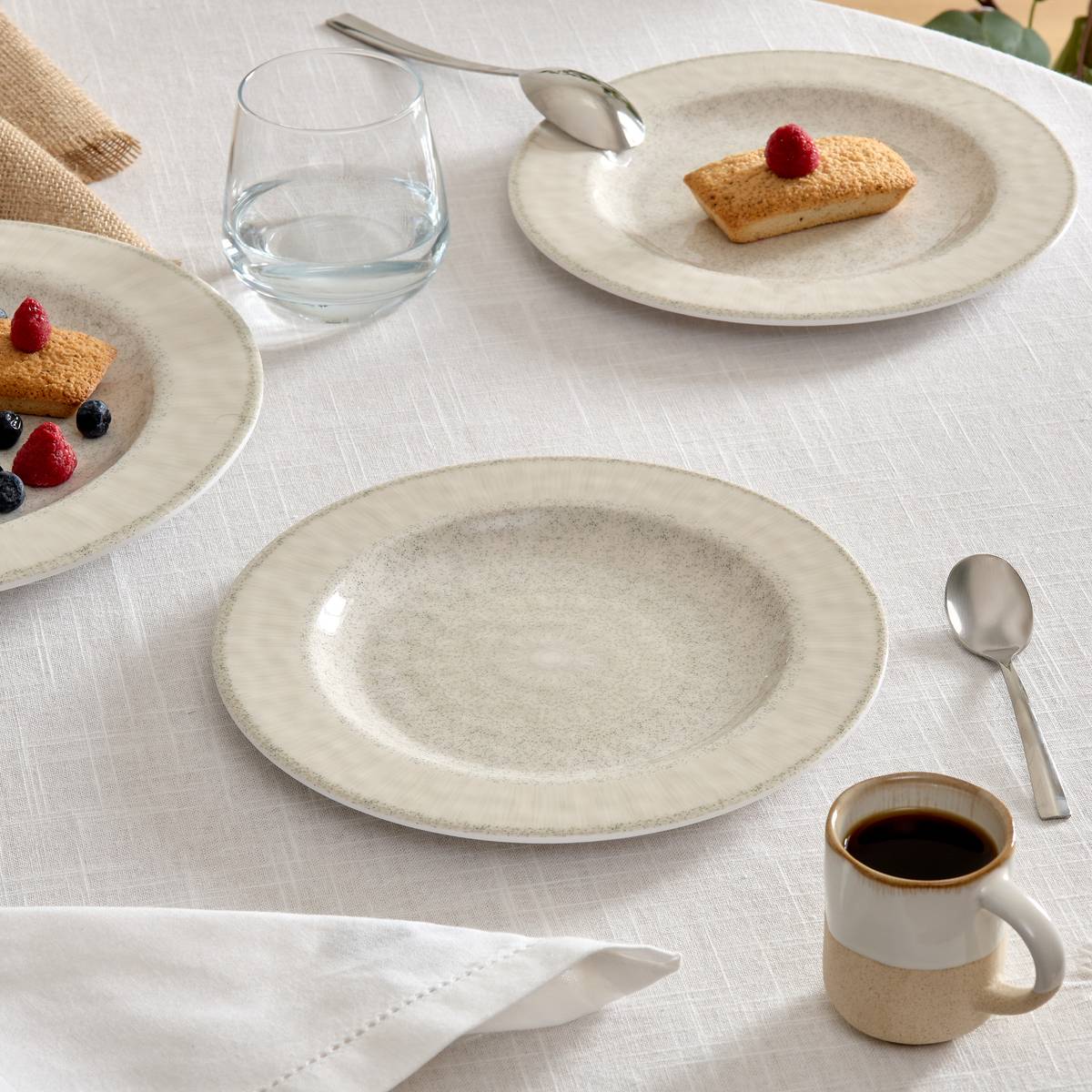 Lote de 6 platos de postre "Solene"
