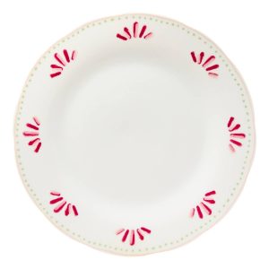 Lote de 6 platos llanos “Fleur De Rose”