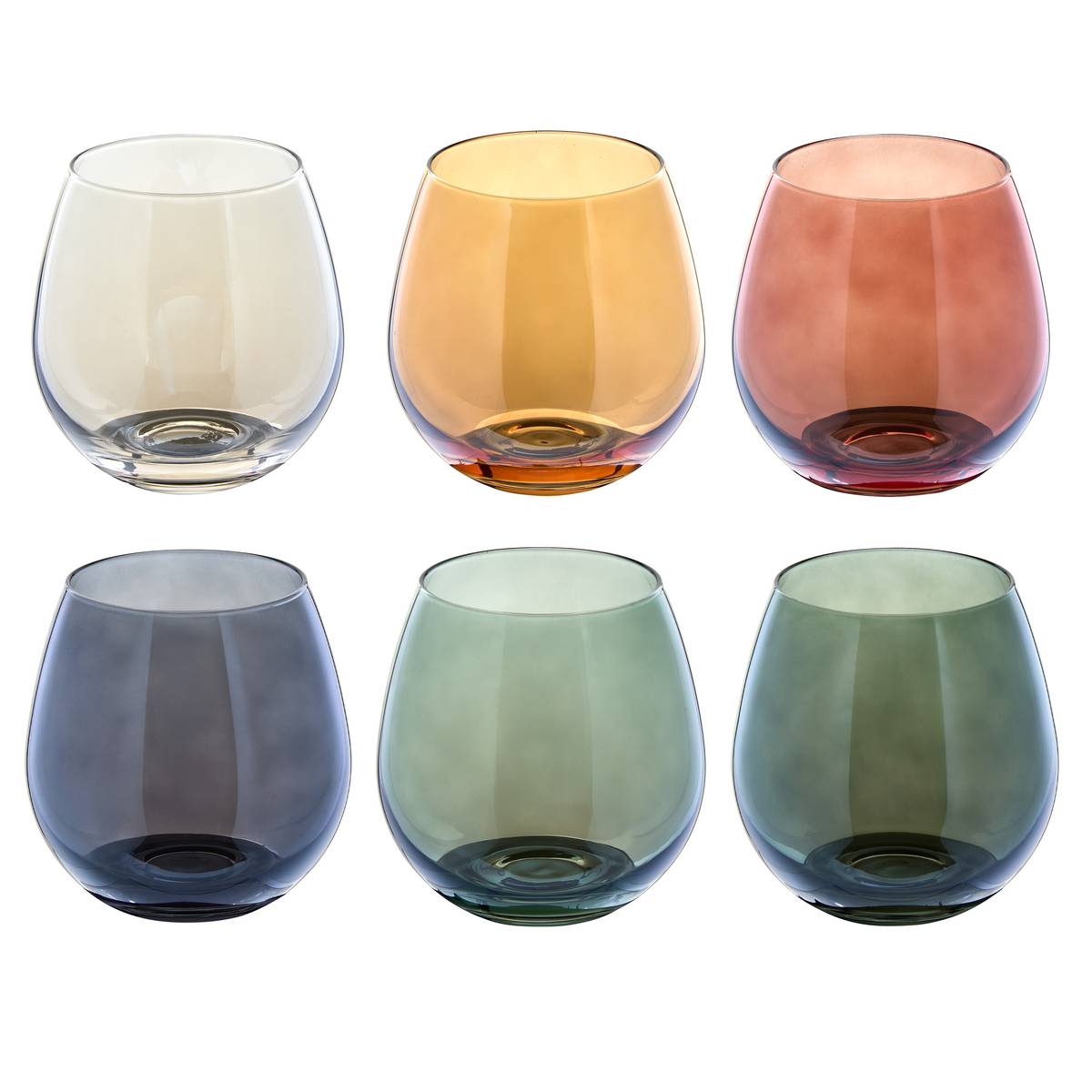 Lote de 6 vasos bajos «Lucia»