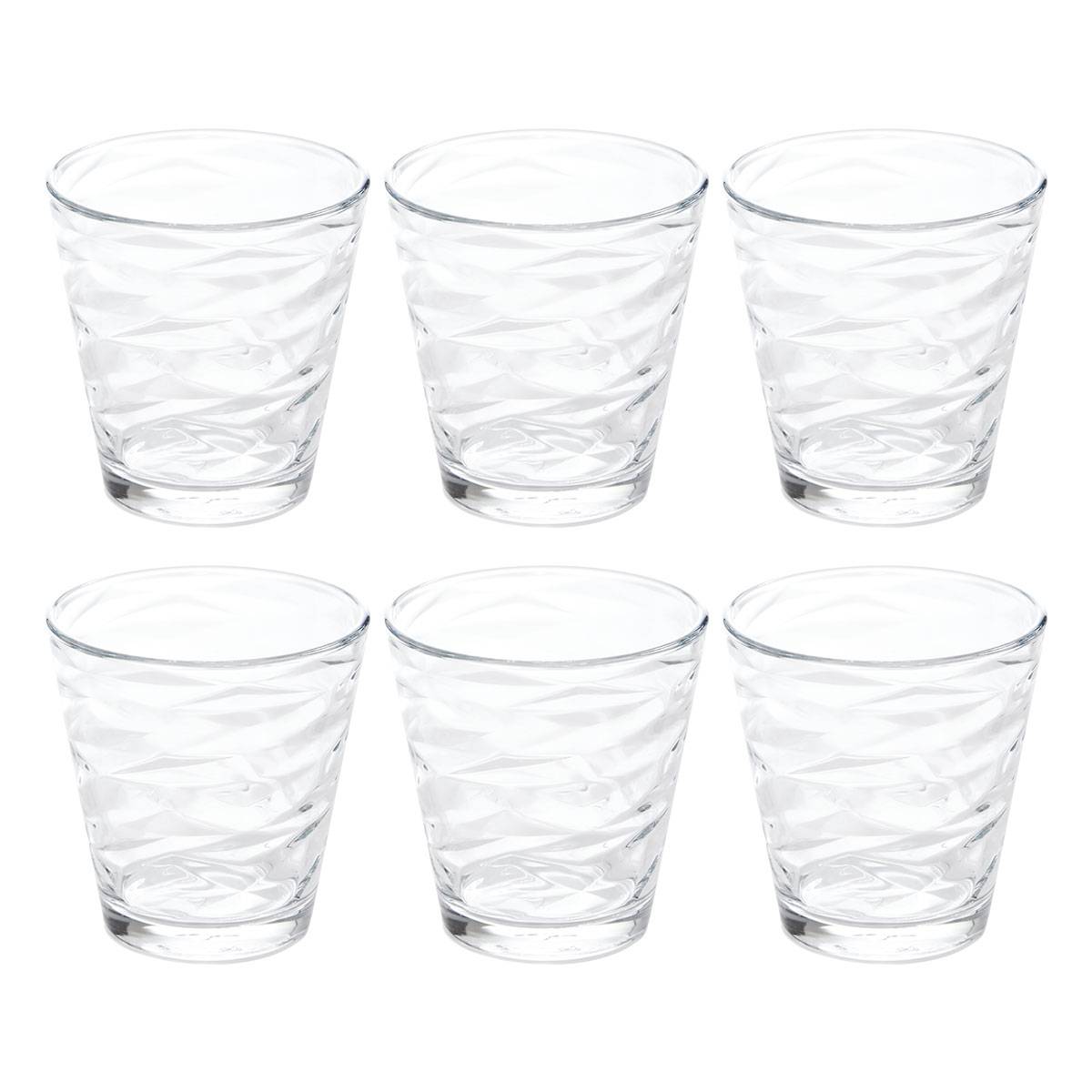 Lote de 6 vasos bajos “Pedr’Eau”