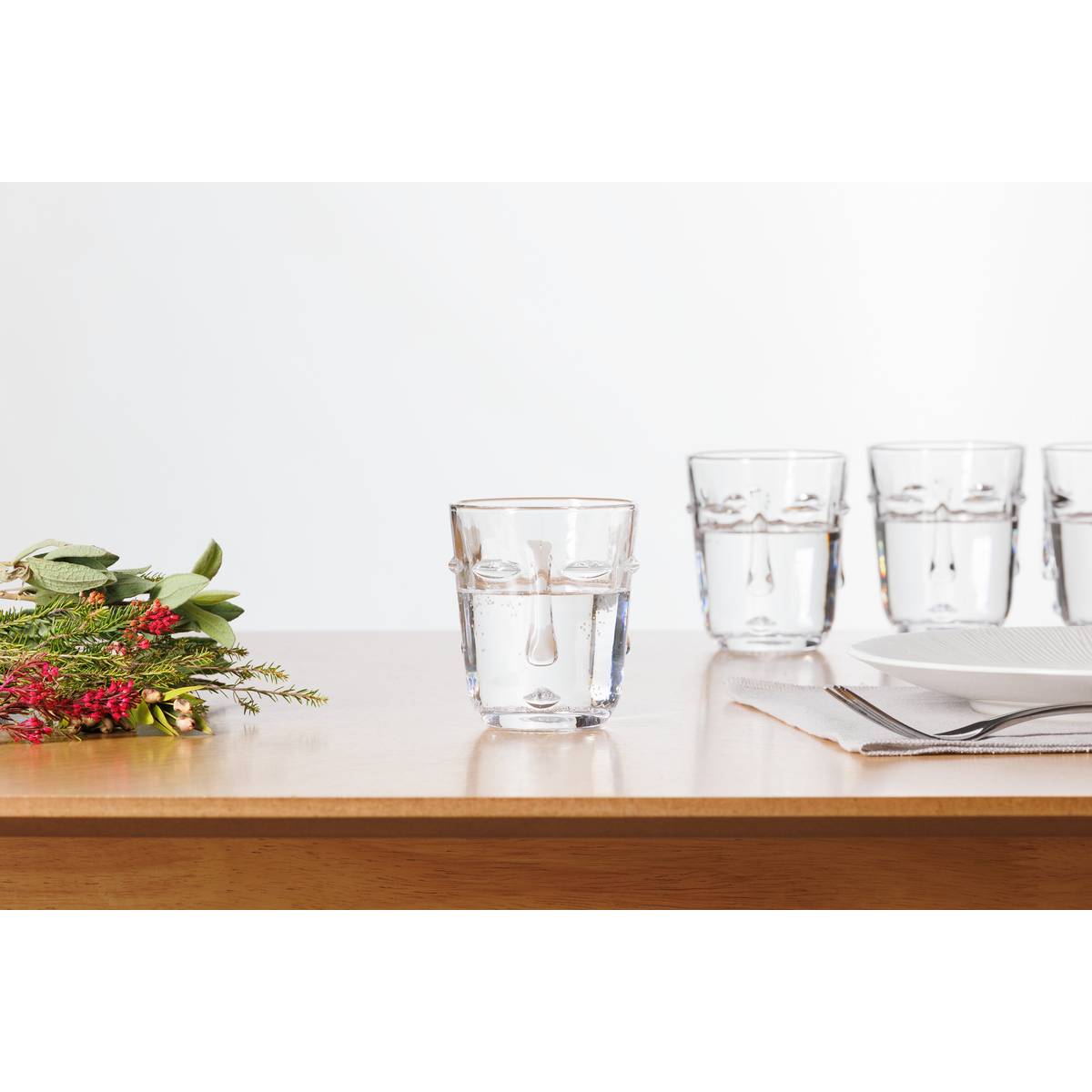 Lote de 6 vasos bajos “Visage”