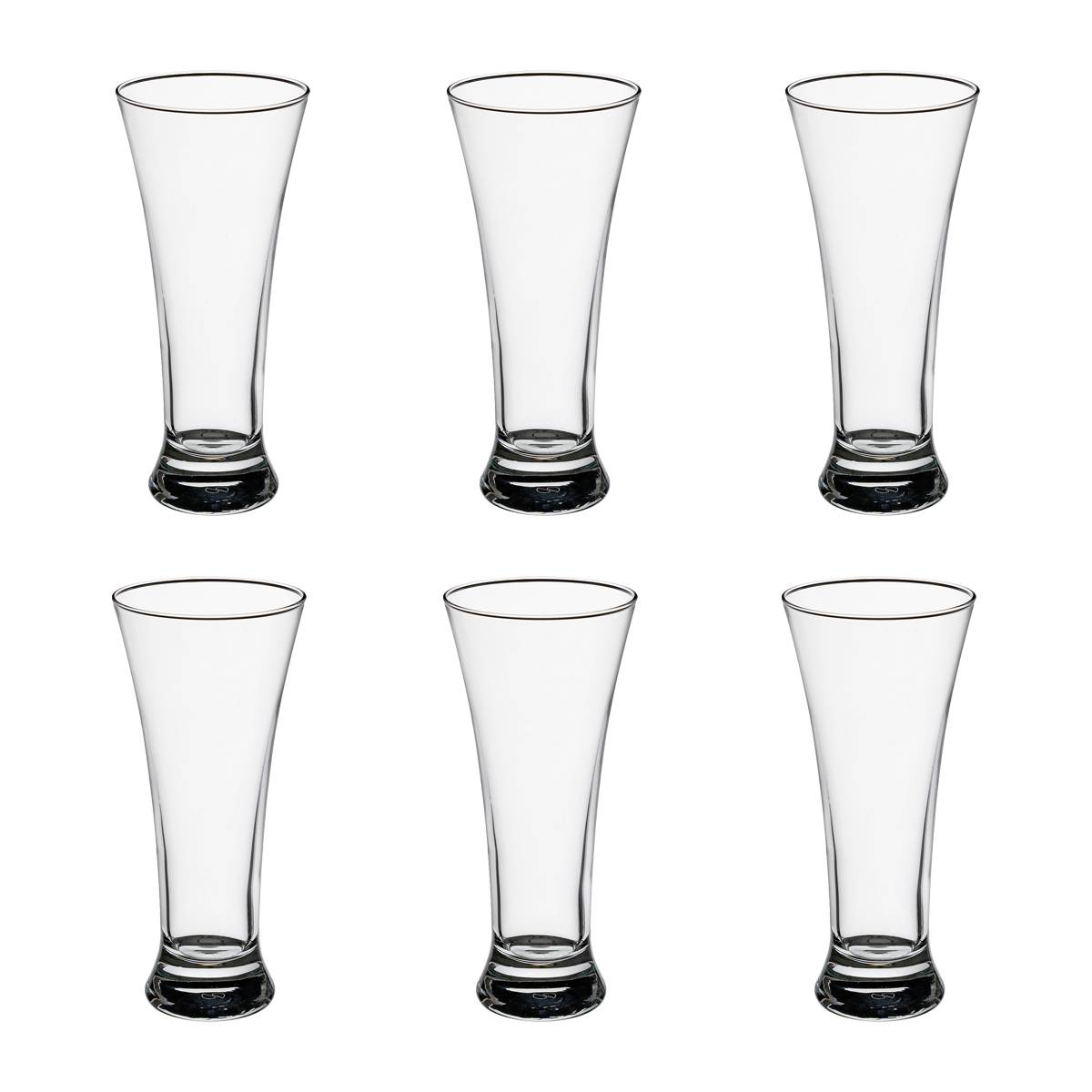 Lote de 6 vasos de cerveza “Bier”