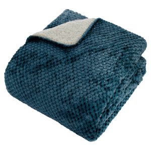 Manta de franela con efecto sherpa “Lyno”