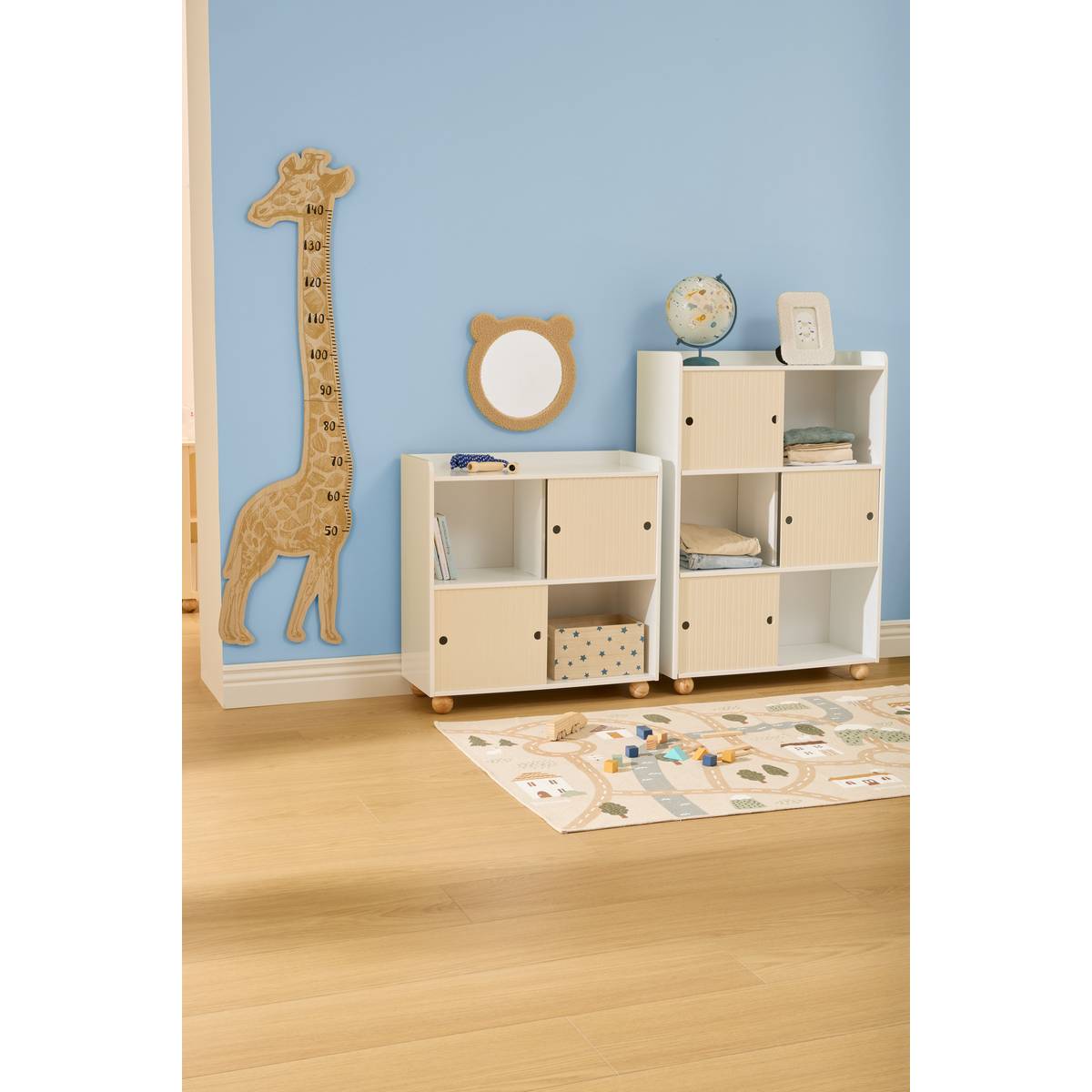 Mueble de almacenamiento infantil 2 puertas 1 nivel “Bouli”