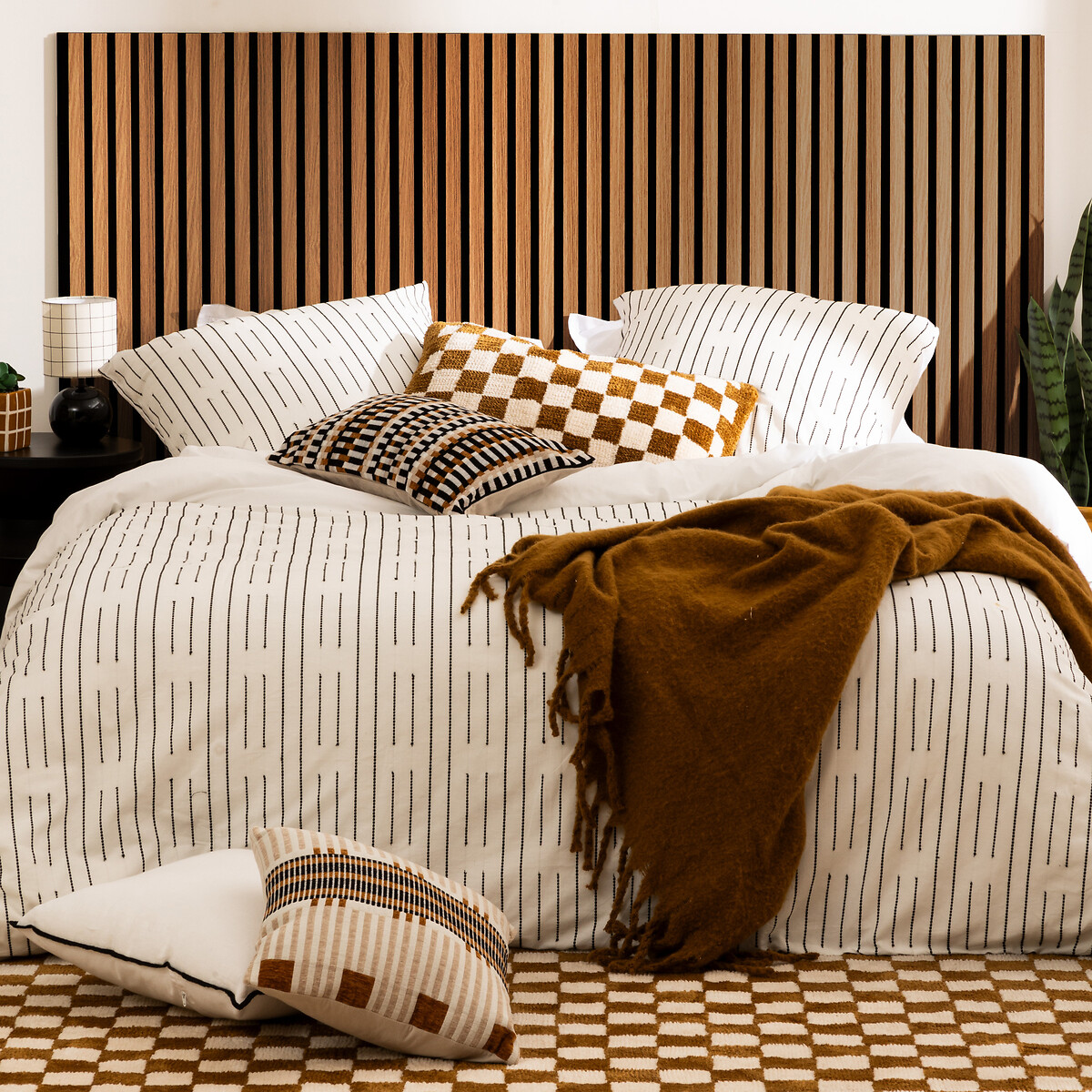 Panel decorativo de listones de madera “Colva”
