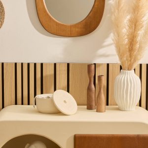 Panel decorativo de listones de madera “Colva”