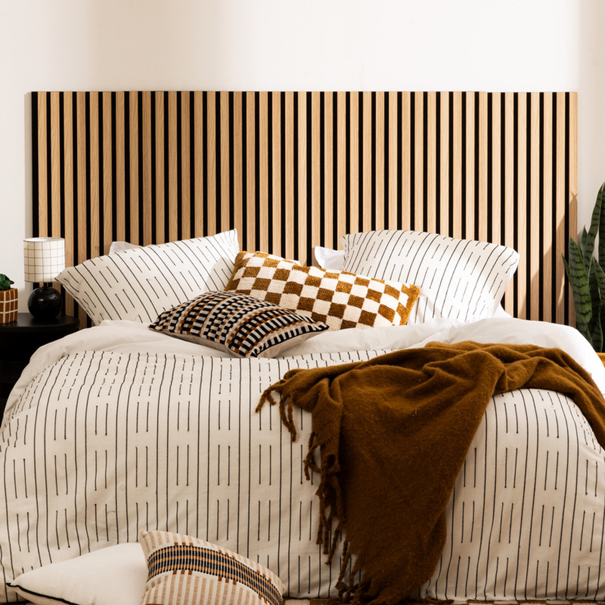 Panel decorativo de listones de madera “Colva”
