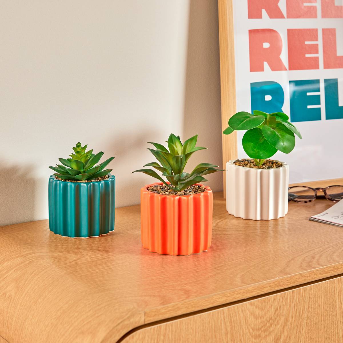 Planta artificial en maceta “Flow”