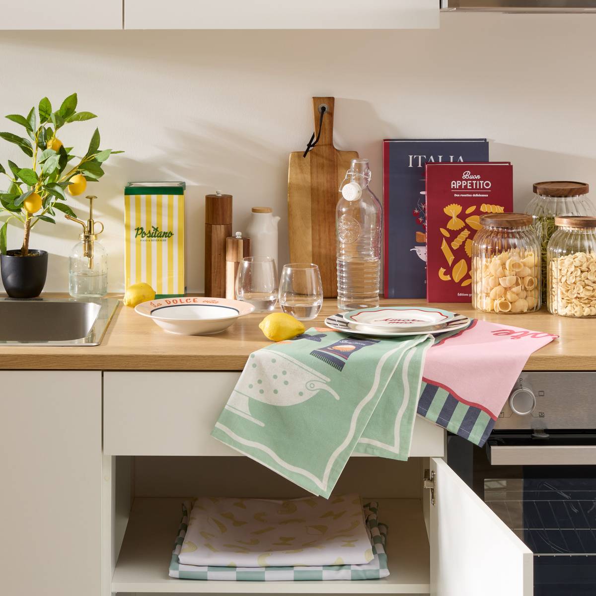 Set de 3 paños de cocina “Della pasta”
