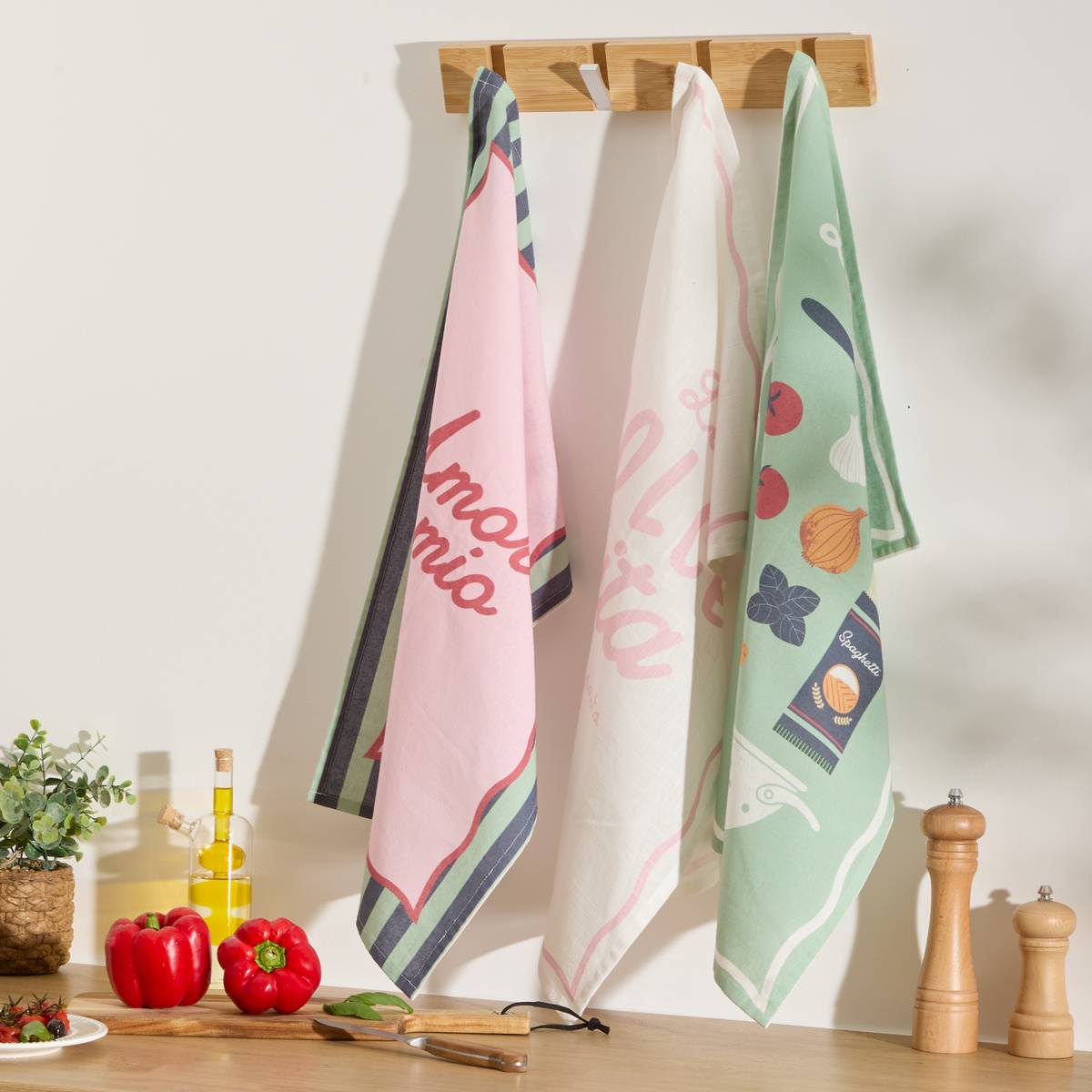 Set de 3 paños de cocina “Della pasta”