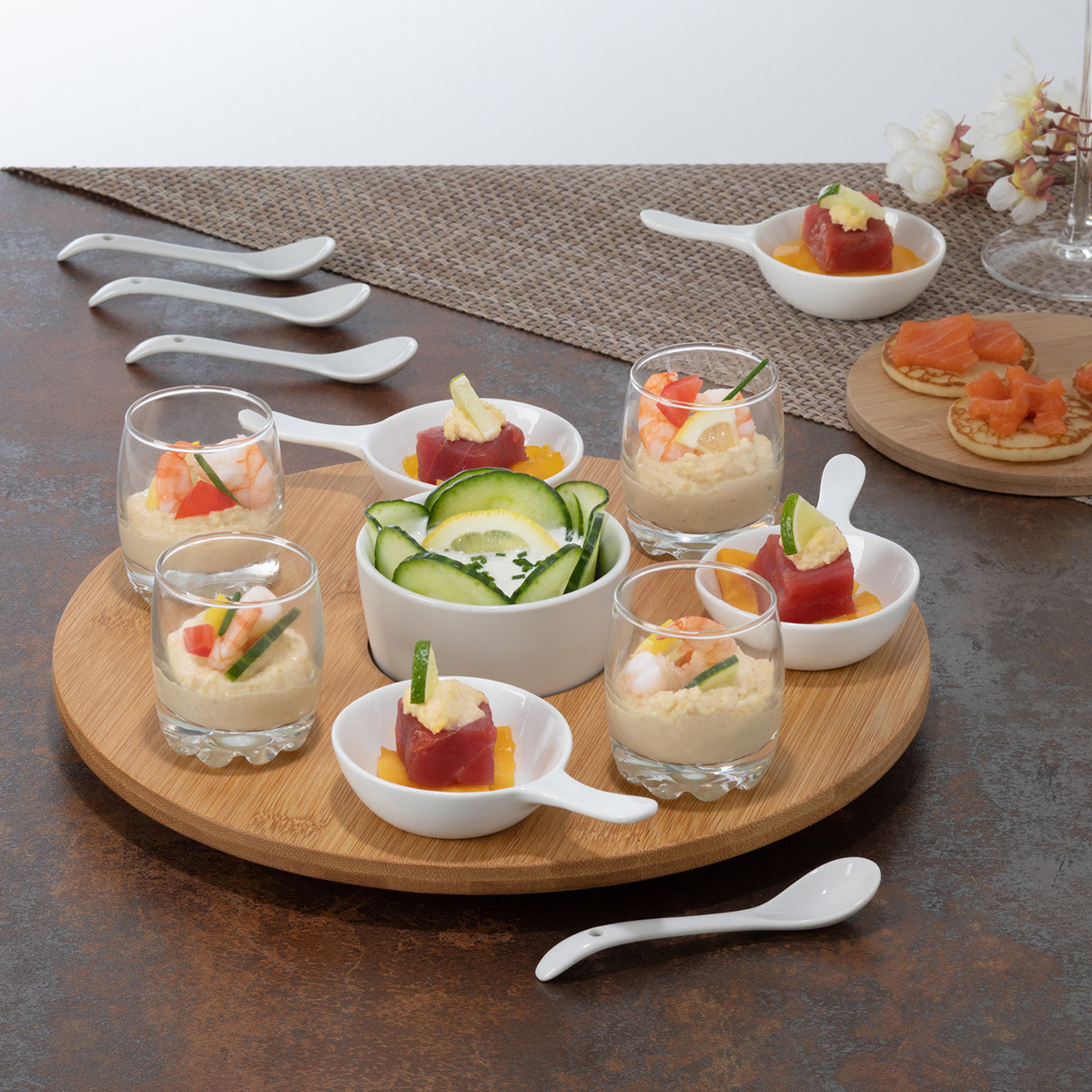 Set de aperitivo giratorio de 14 piezas “Rio”