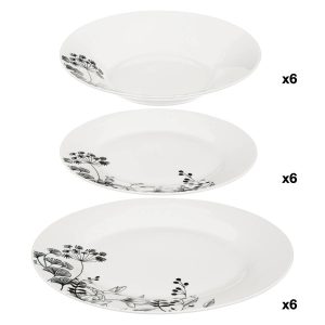 Vajilla “White Floral”