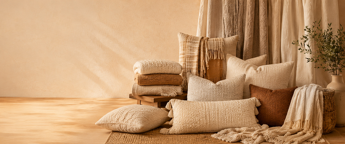 Textiles del hogar: cómo escoger cojines, mantas y cortinas